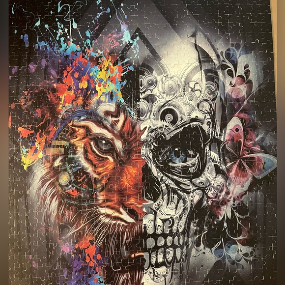 Tiger and Skull Wall Art Puzzle - Picture 3 of 9